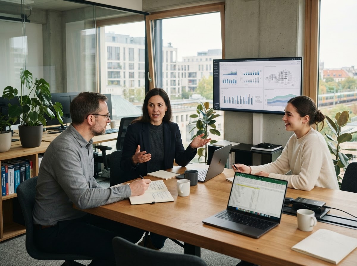 Lion Rendithal analyst reviewing portfolio data on screen